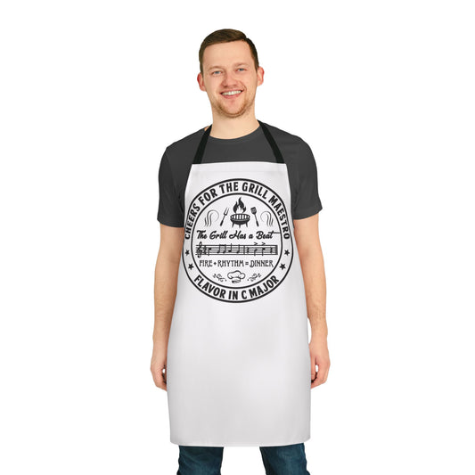 Grill Maestro Apron – “The Grill Has a Beat” BBQ Chef Apron