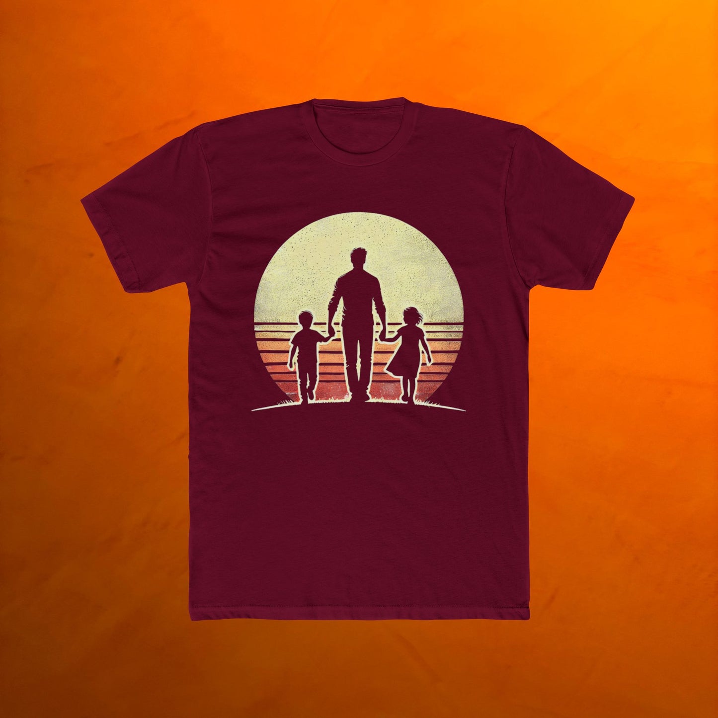 Dad & Kids Sunset Silhouette Tee – A Timeless Father’s Day Gift