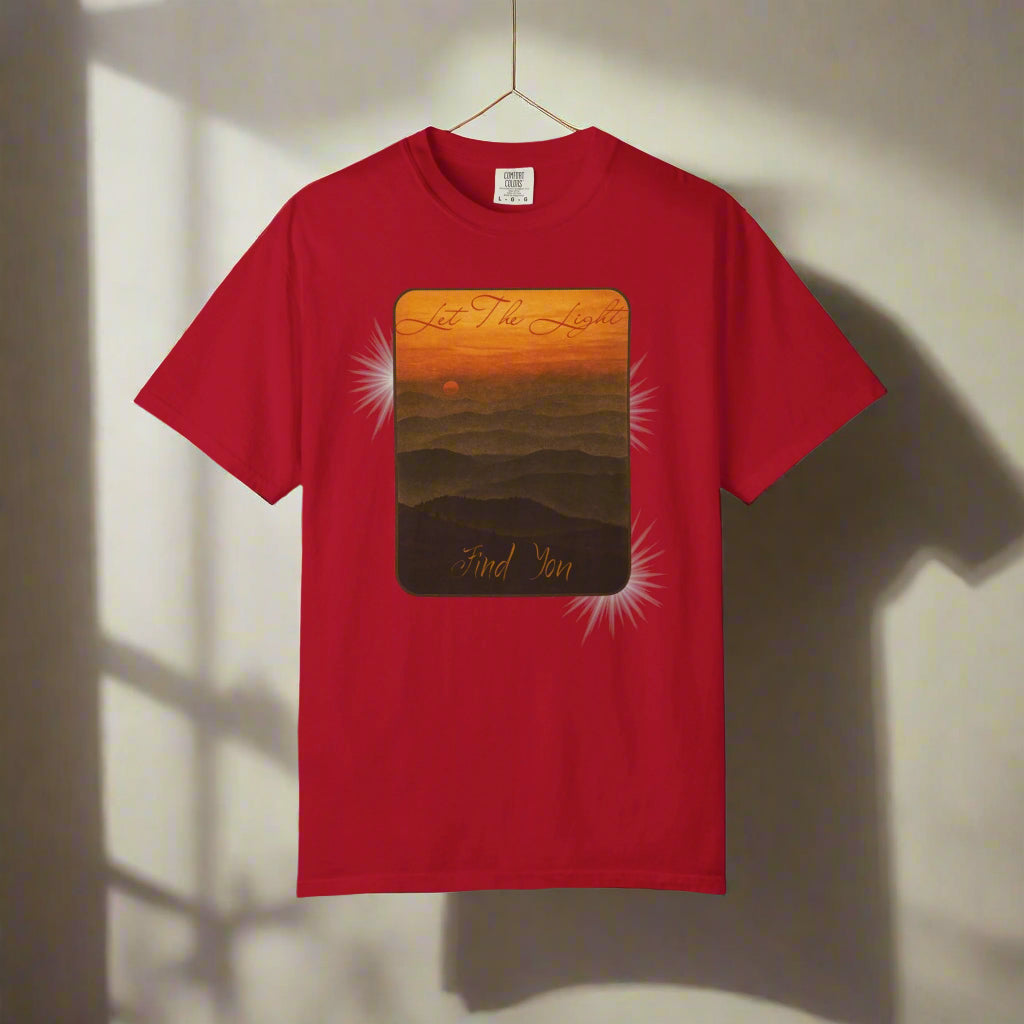 Let the Light Find You – Sunset Graphic Comfort Colors® T-Shirt