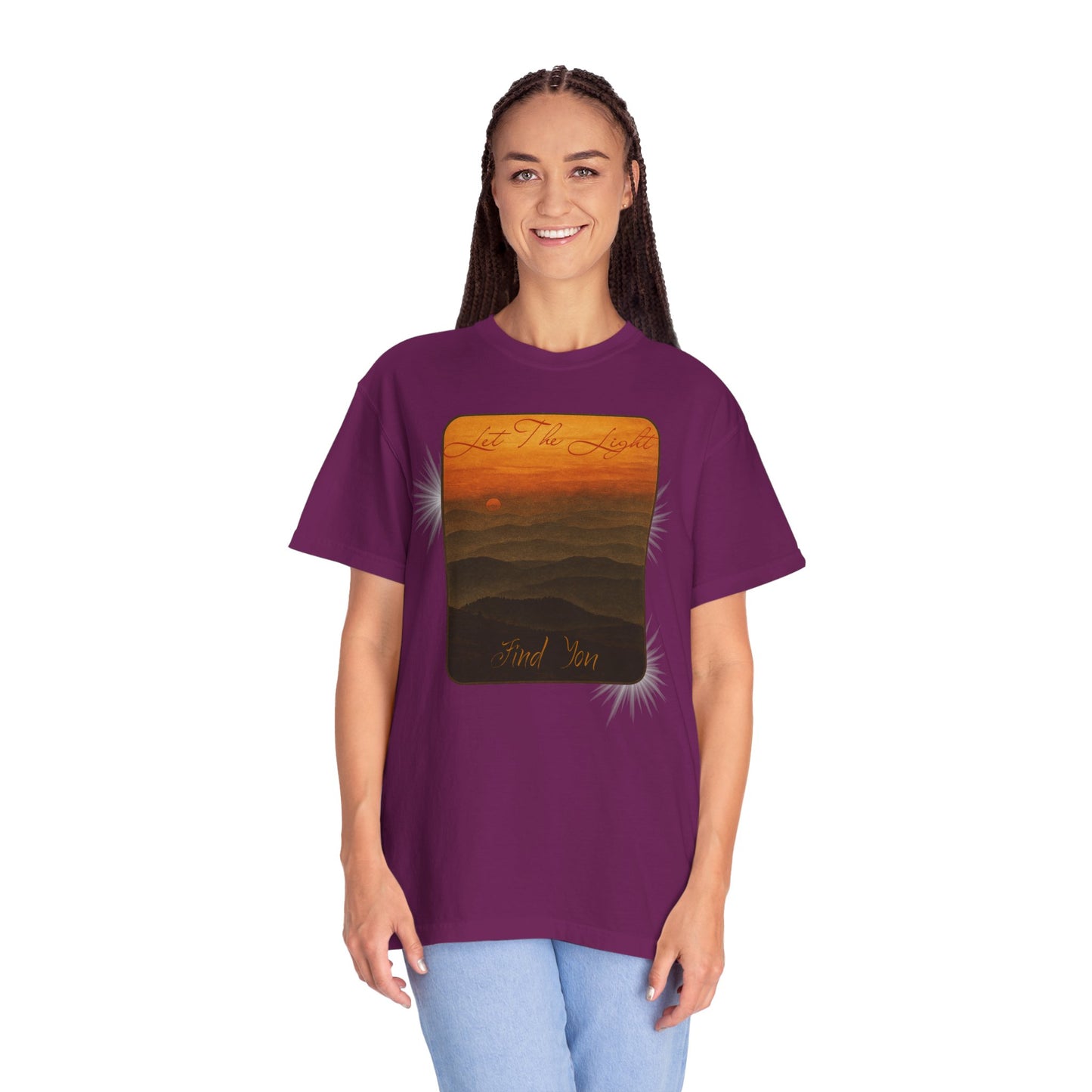 Let the Light Find You – Sunset Graphic Comfort Colors® T-Shirt