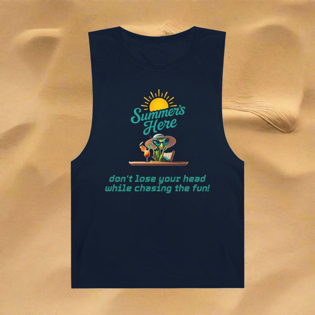 Funny Summer Praying Mantis Unisex Tank Top | AS Colour Barnard | Quirky Summer Vibes Shirt