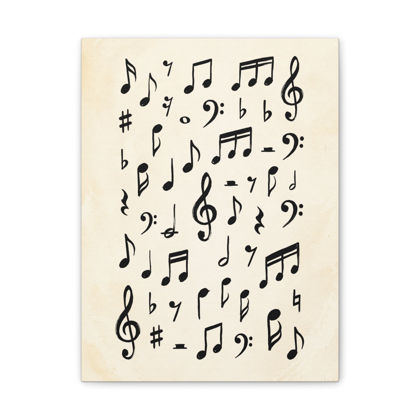 Music Notes & Clefs Canvas Wall Art