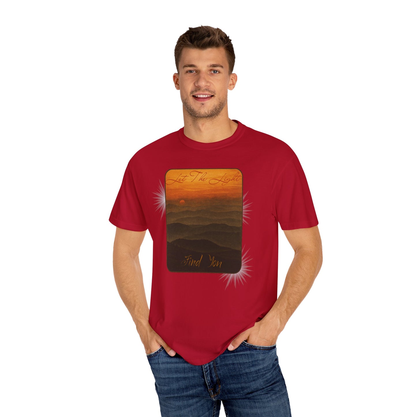 Let the Light Find You – Sunset Graphic Comfort Colors® T-Shirt