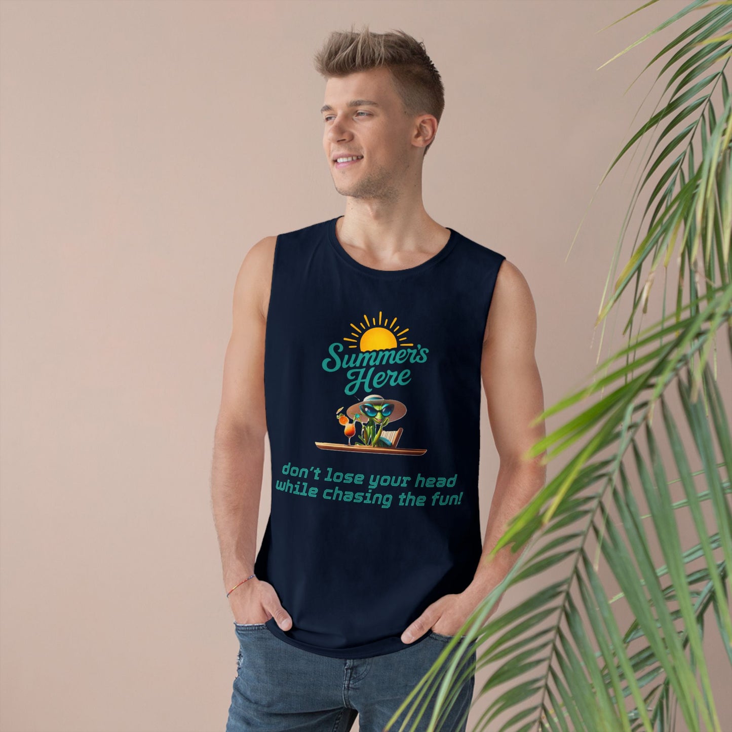 Funny Summer Praying Mantis Unisex Tank Top | AS Colour Barnard | Quirky Summer Vibes Shirt