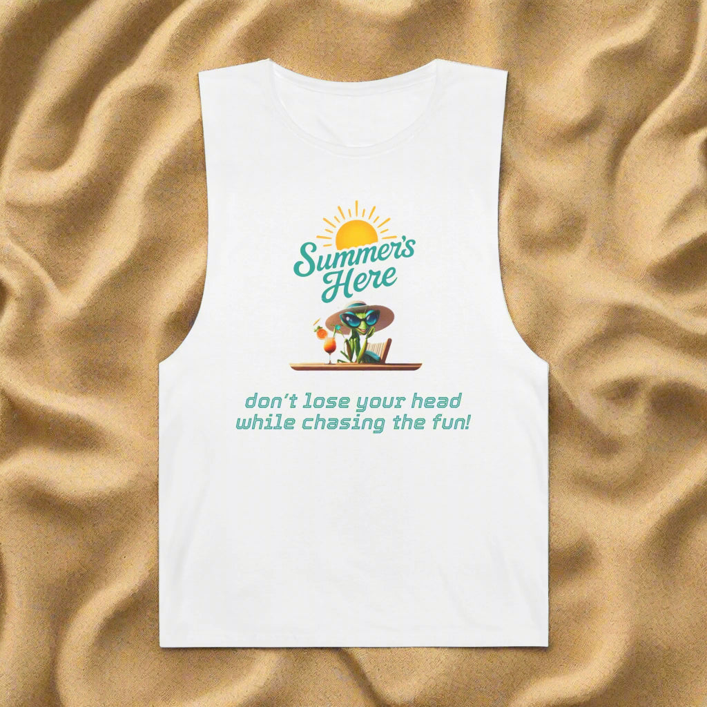 Funny Summer Praying Mantis Unisex Tank Top | AS Colour Barnard | Quirky Summer Vibes Shirt