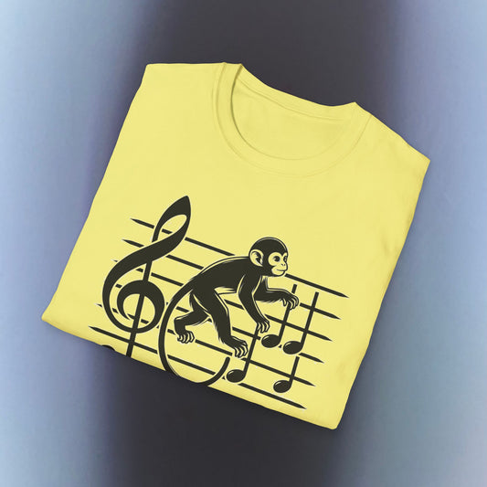 π΅ Musical Monkey Unisex T-Shirt β Fun & Rhythm in Every Step! π