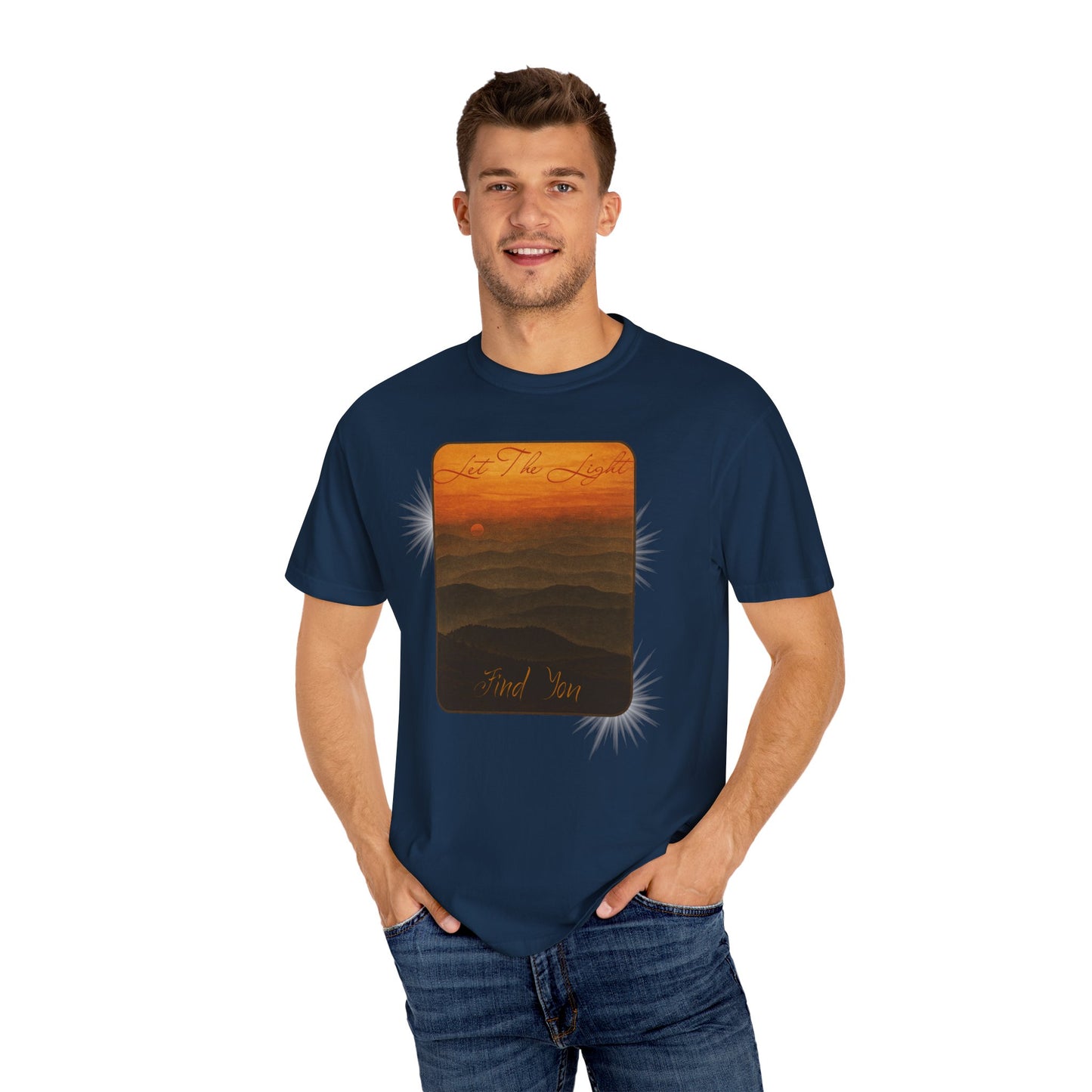 Let the Light Find You – Sunset Graphic Comfort Colors® T-Shirt