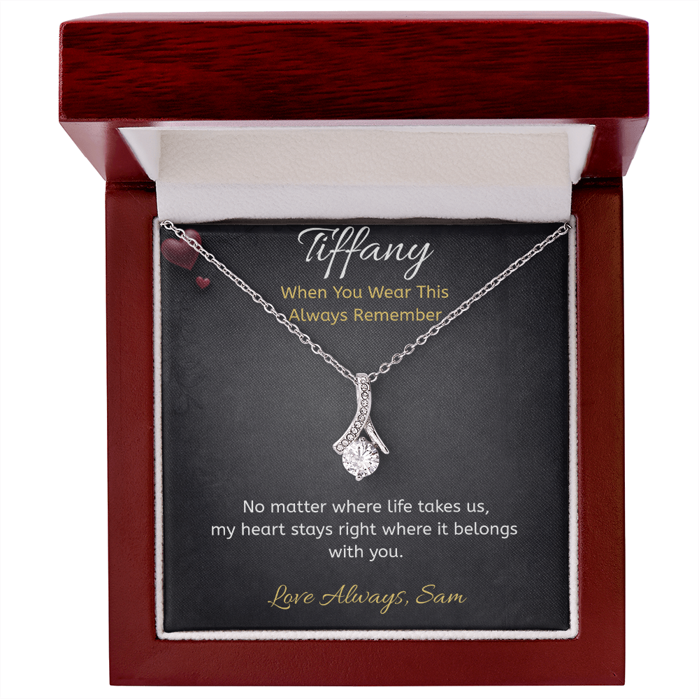 Personalized Message Card – Necklace – Luxury Box – Always With You