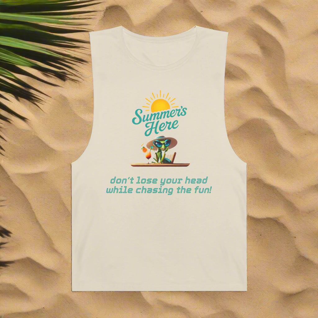 Funny Summer Praying Mantis Unisex Tank Top | AS Colour Barnard | Quirky Summer Vibes Shirt