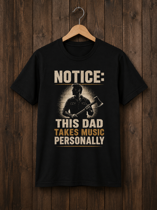 Notice: This Dad Takes Music Personally Shirt