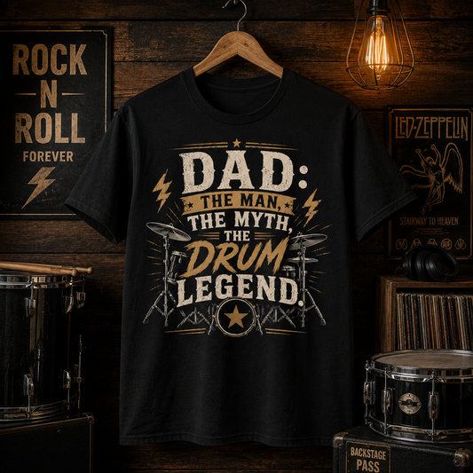 Dad: The Man The Myth The Drum Legend T-Shirt