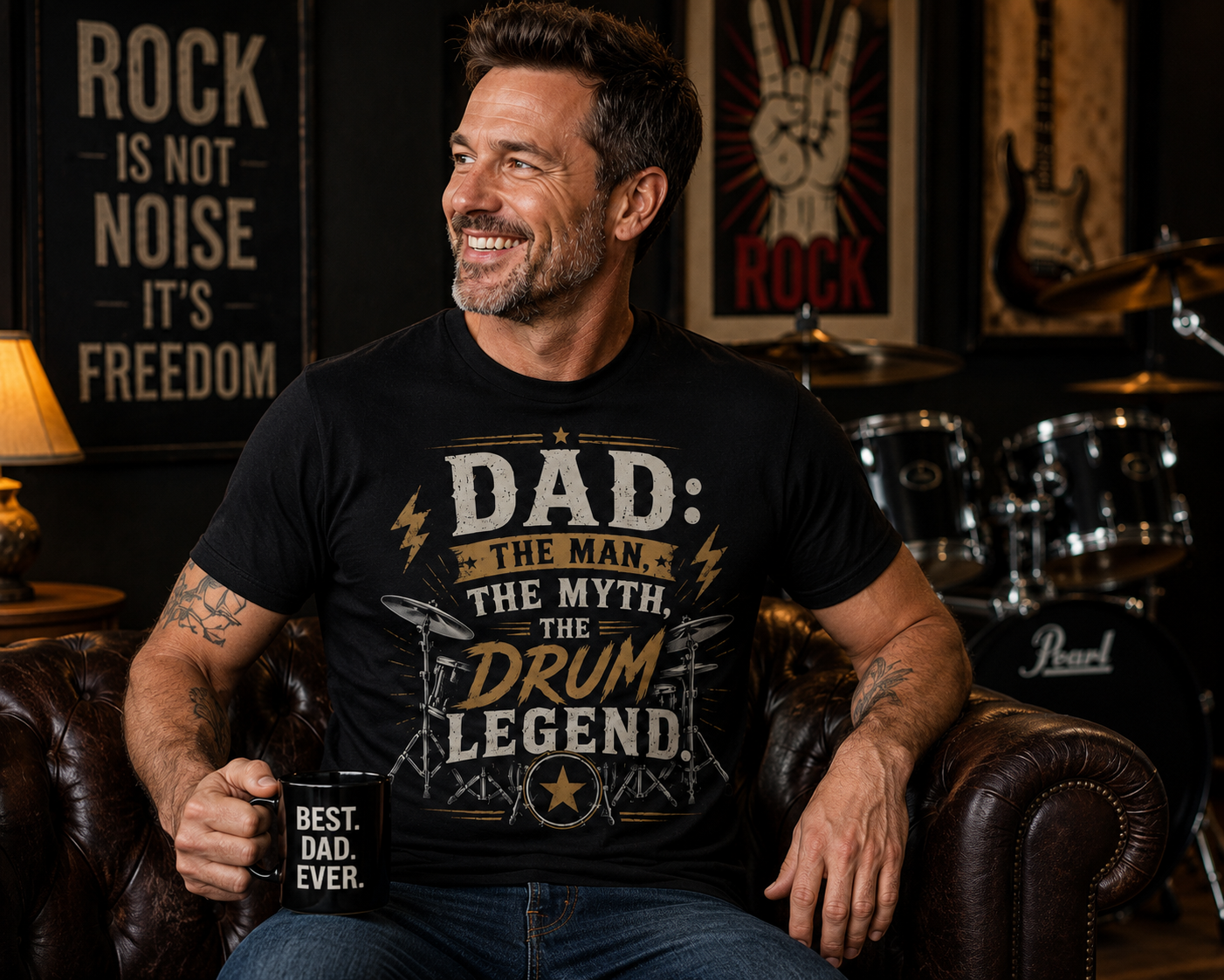 Dad: The Man The Myth The Drum Legend T-Shirt