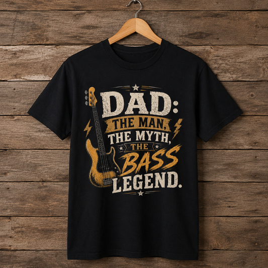 Dad: The Man The Myth The Bass Legend T-Shirt