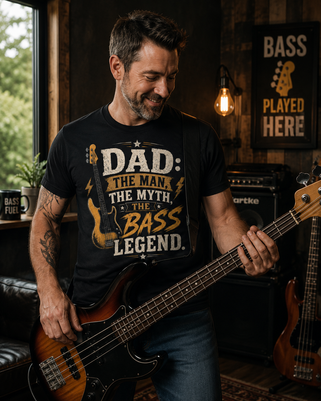 Dad: The Man The Myth The Bass Legend T-Shirt