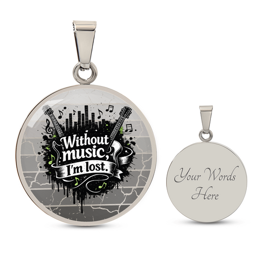 Without Music I'm Lost – Music Lover Necklace
