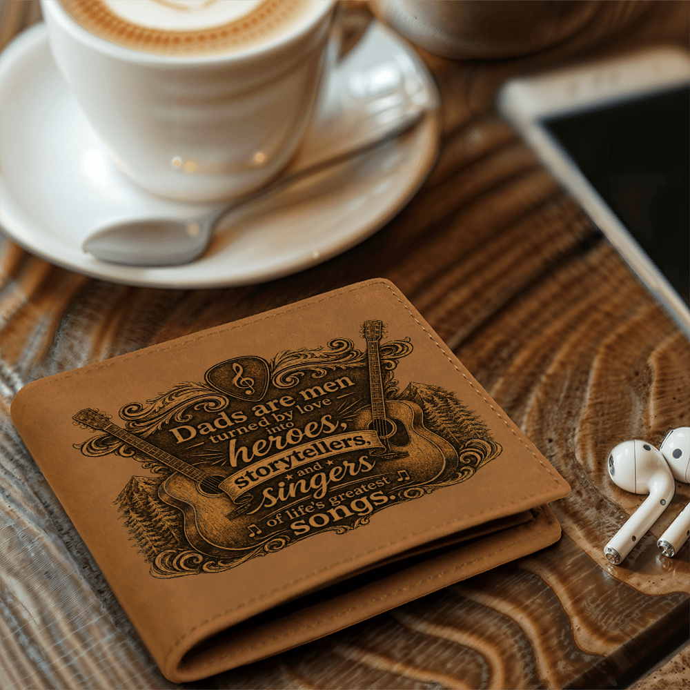 Music Dad Heroes Graphic Leather Wallet