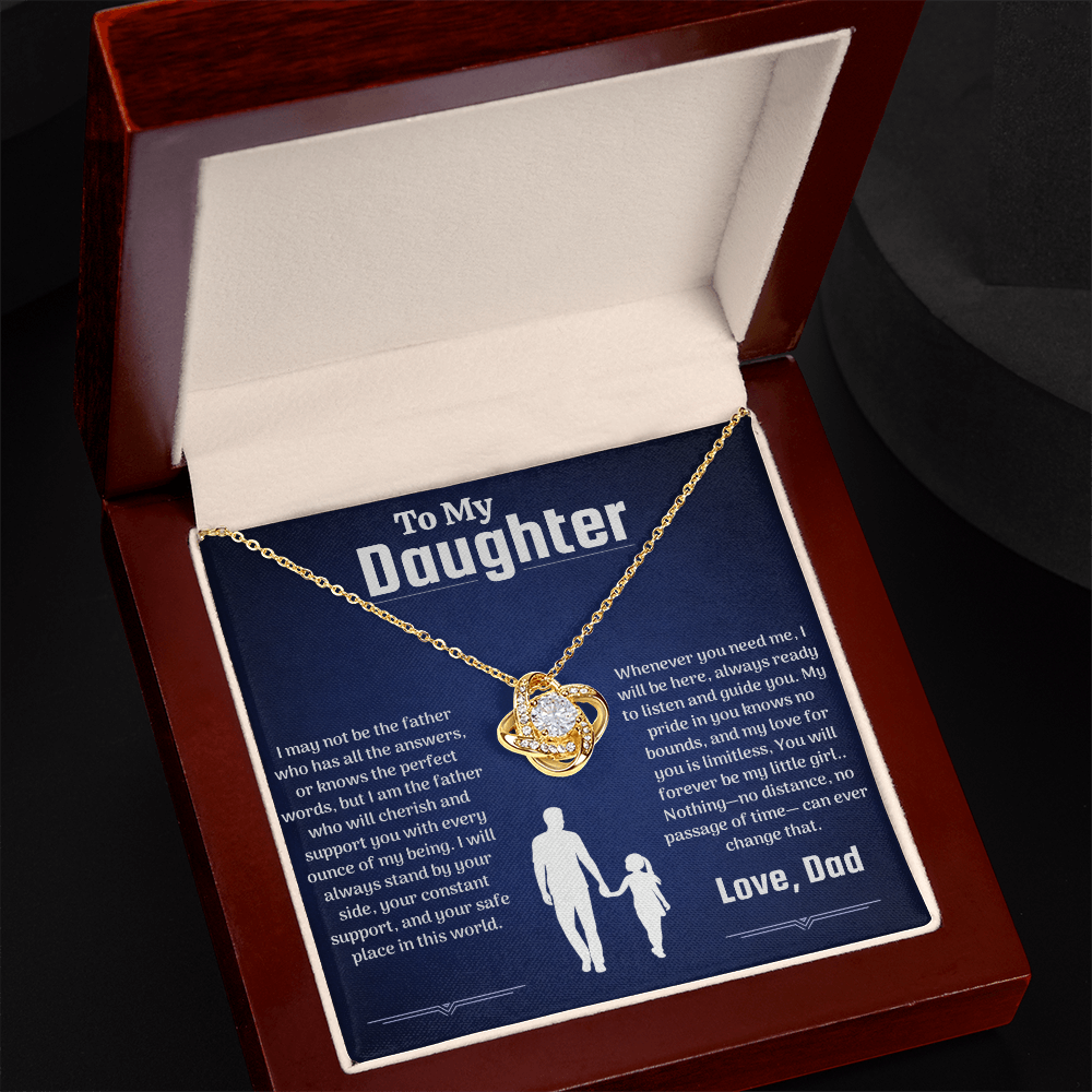 To My Daughter Necklace – Love From Dad Message Card Gift