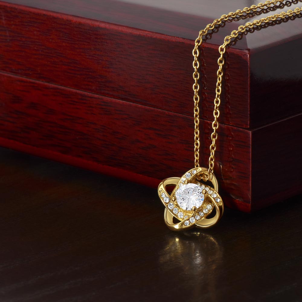 To My Daughter – I Remember When You Started Love Knot Necklace