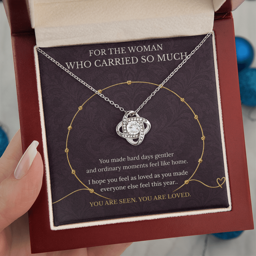 For the Woman Who Carried So Much — Love Knot Necklace