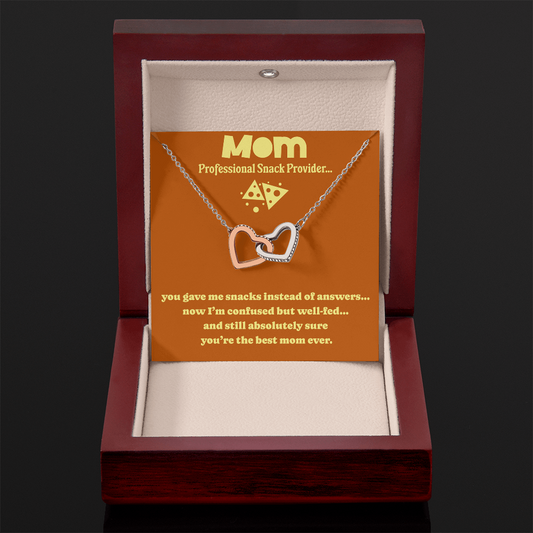 Mom Professional Snack Provider Necklace – Funny “Confused but Well-Fed” Gift