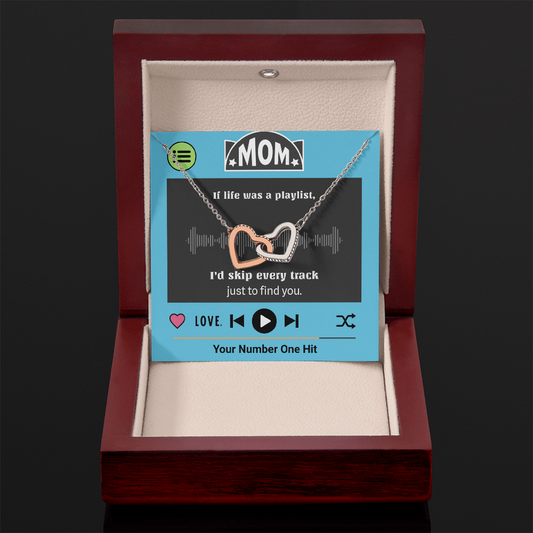 If My Life Was a Playlist Necklace – “I’d Skip Every Track for You” Gift for Mom