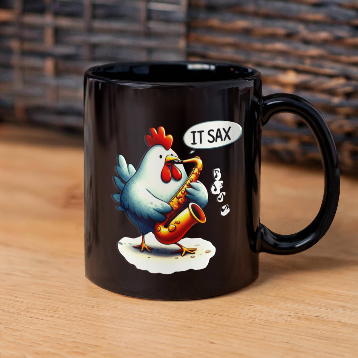 "It SAX!" Funny Chicken Coffee Mug – For Sax Lovers With a Sense of Humor
