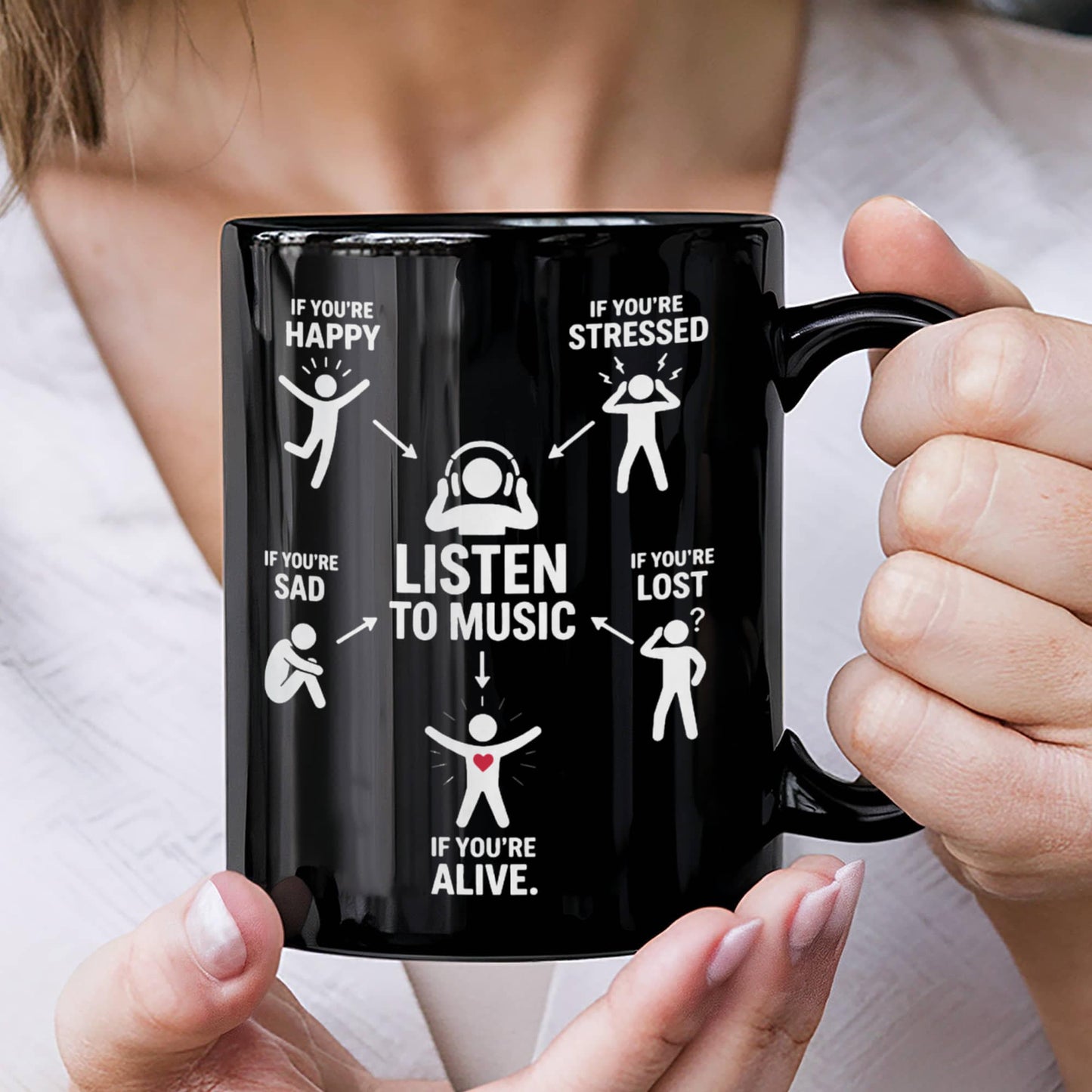 Listen to Music Mood Therapy Mug