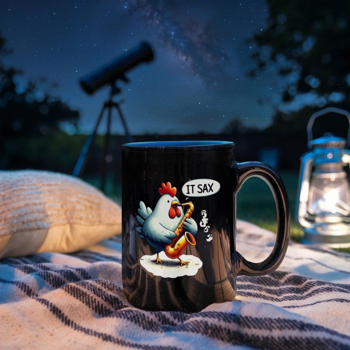 "It SAX!" Funny Chicken Coffee Mug – For Sax Lovers With a Sense of Humor