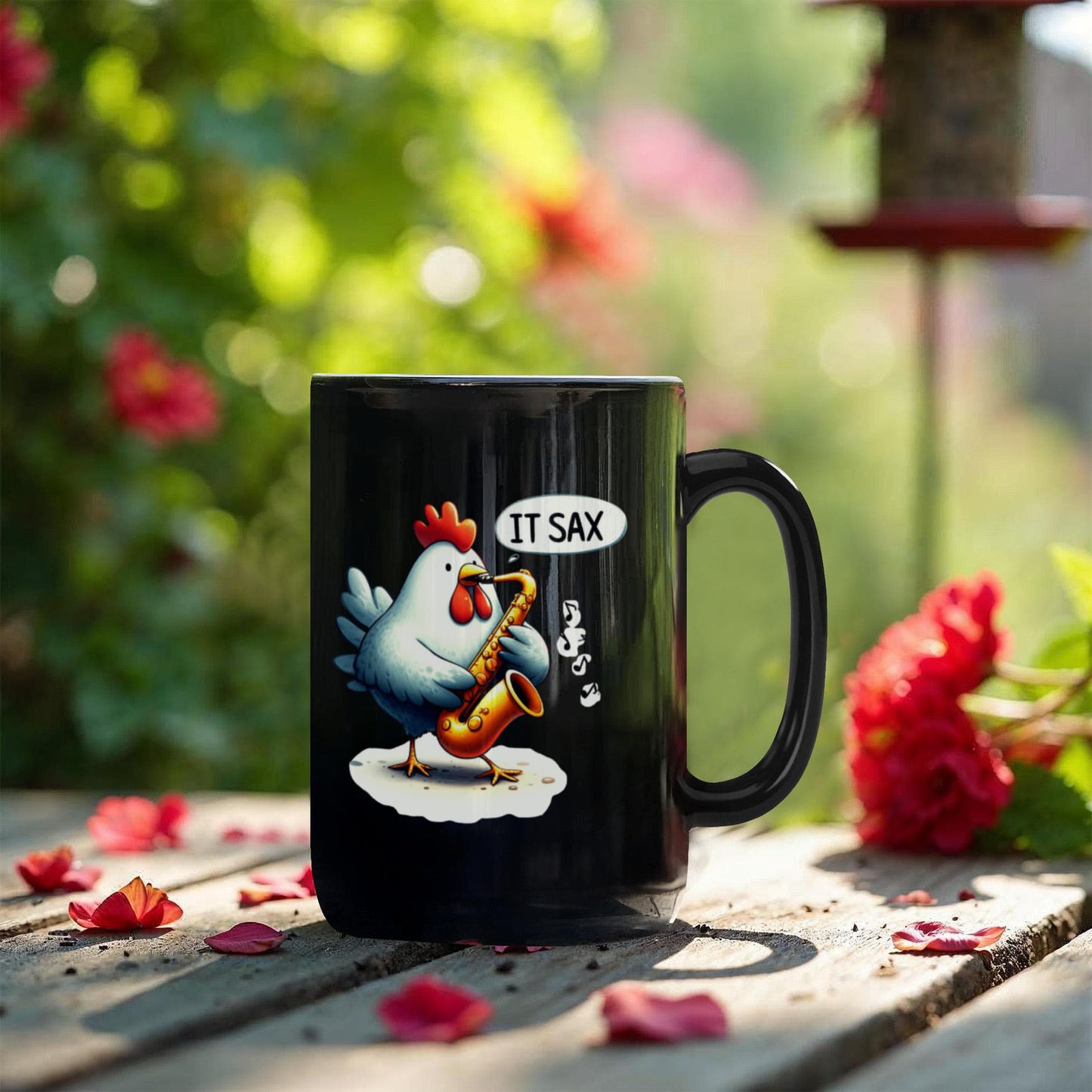 "It SAX!" Funny Chicken Coffee Mug – For Sax Lovers With a Sense of Humor