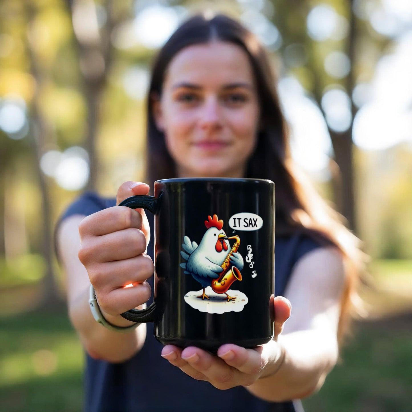 "It SAX!" Funny Chicken Coffee Mug – For Sax Lovers With a Sense of Humor