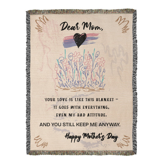 To My Mom Woven Blanket – Meaningful Mother’s Day Gift Blanket