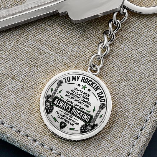 Rockin’ Dad Forever Keychain