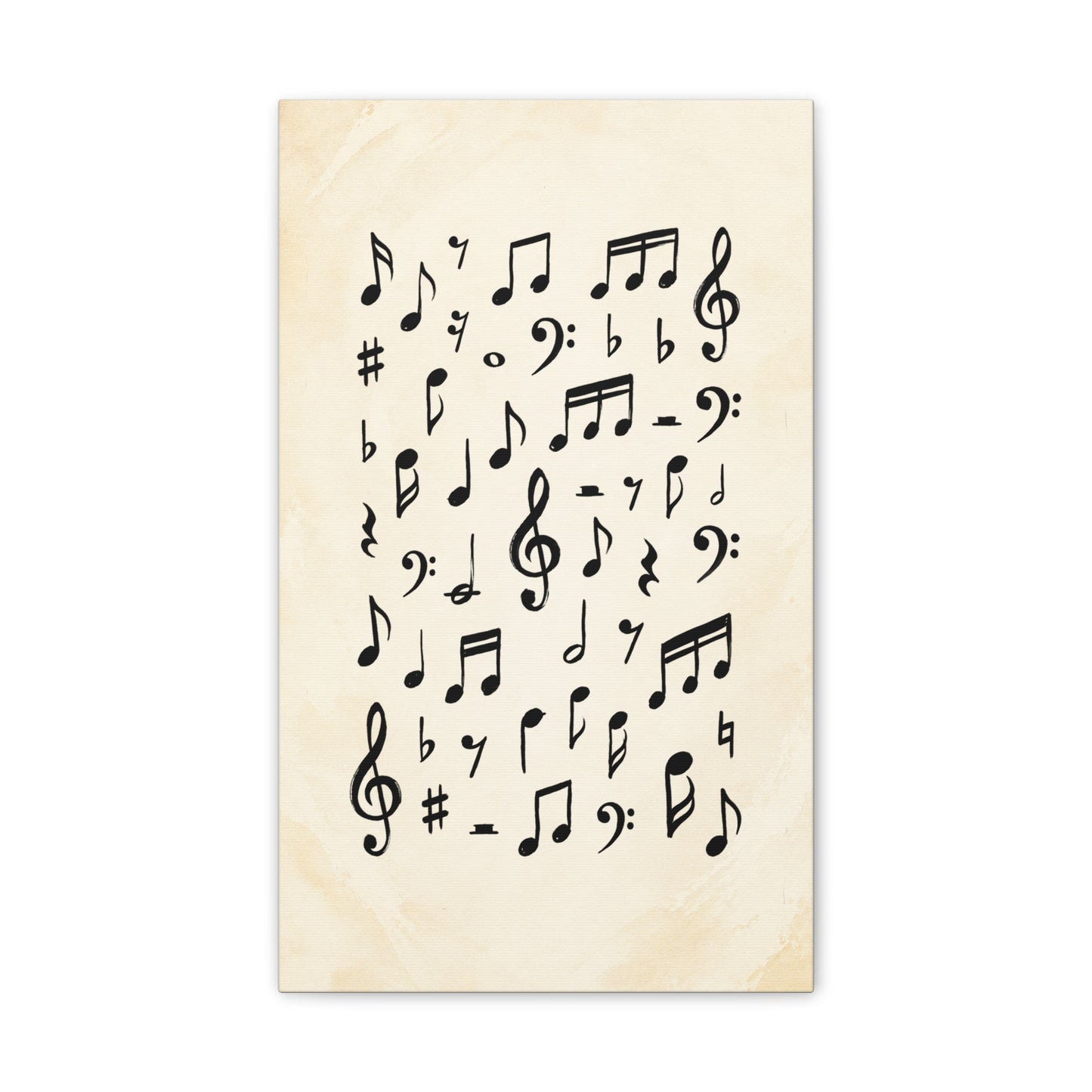 Music Notes Canvas Print — Vintage Sheet Music Wall Art (Stretched 0.75")