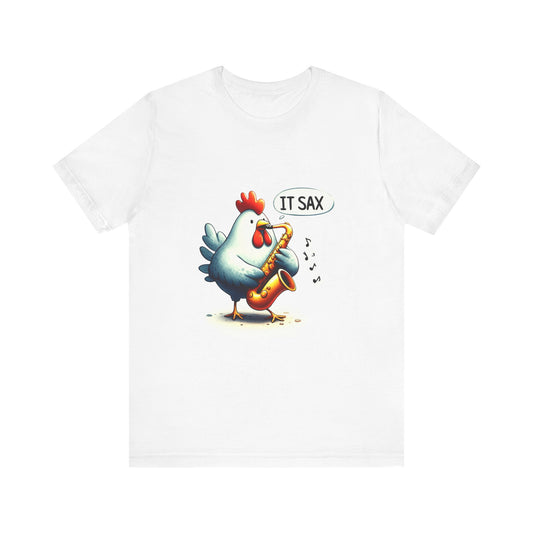 "It Sax" Funny Chicken Saxophone T-Shirt