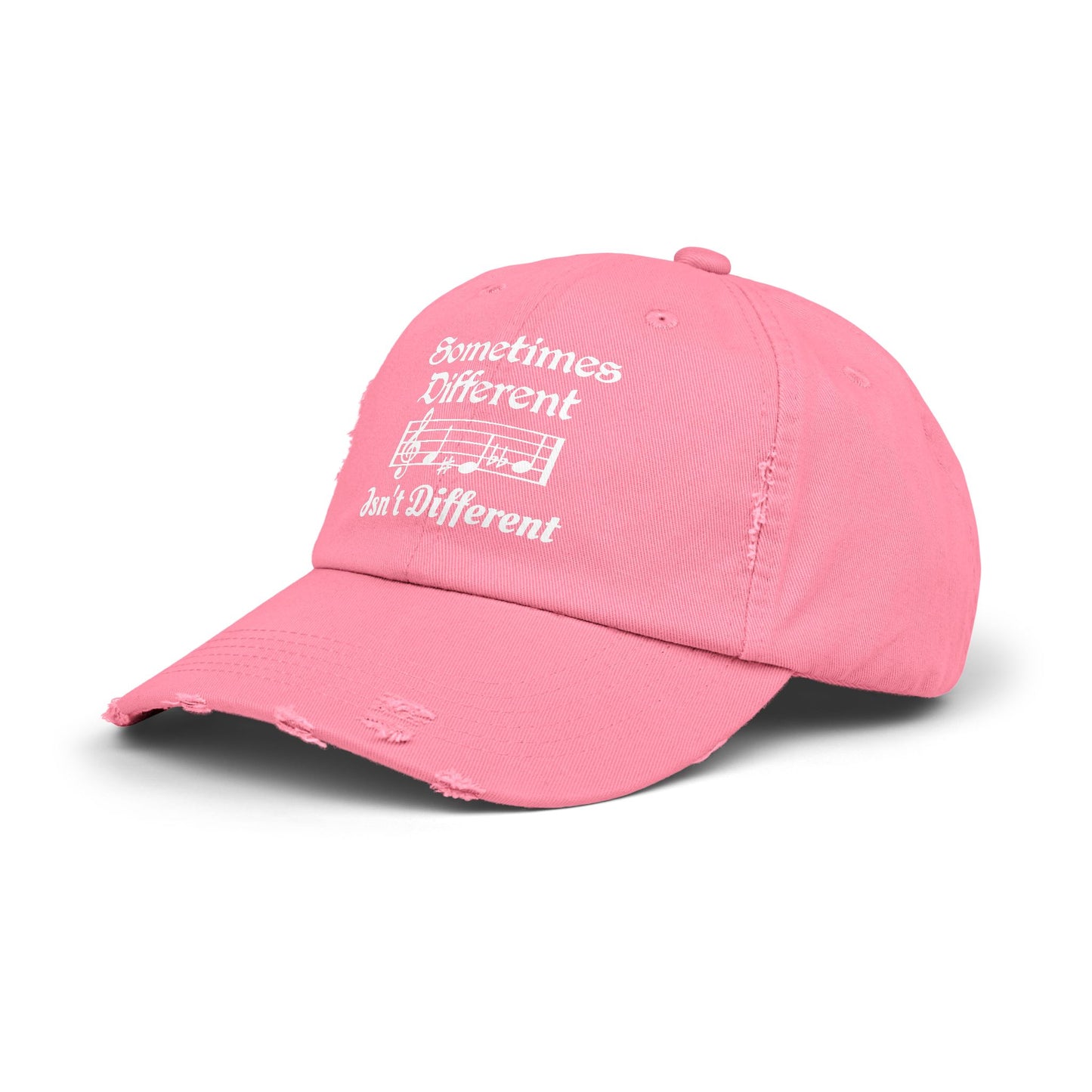 Distressed Music Cap — "Sometimes Different, Ain't Different"