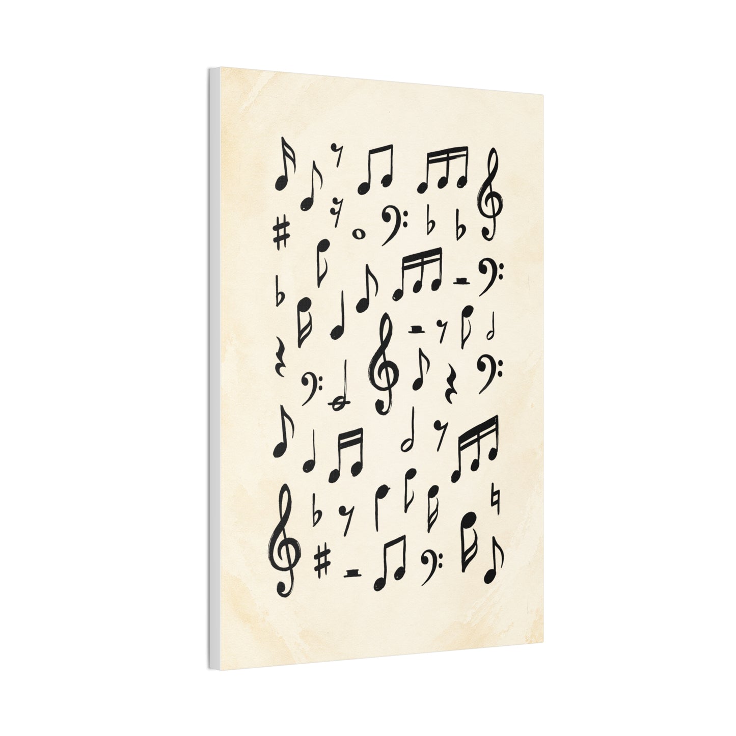 Music Notes Canvas Print — Vintage Sheet Music Wall Art (Stretched 0.75")