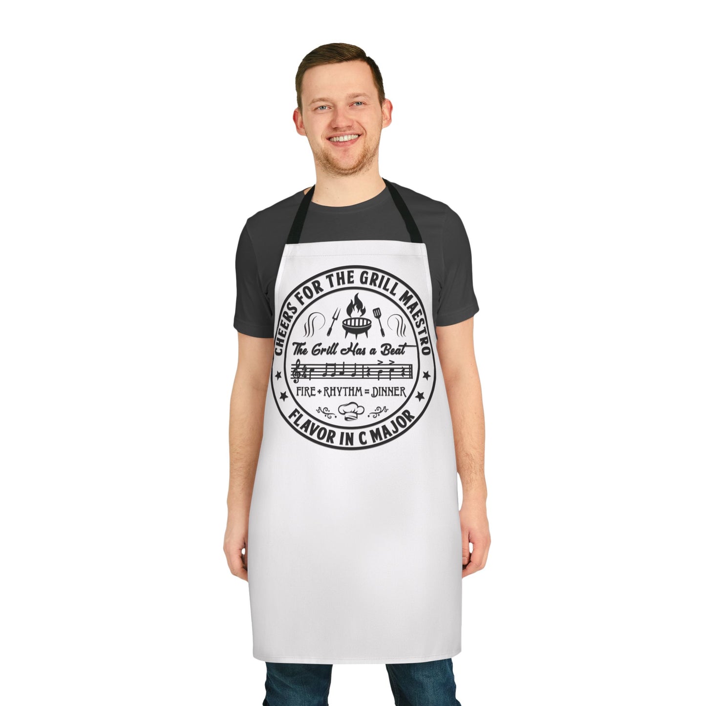Grill Maestro Apron – “The Grill Has a Beat” BBQ Chef Apron