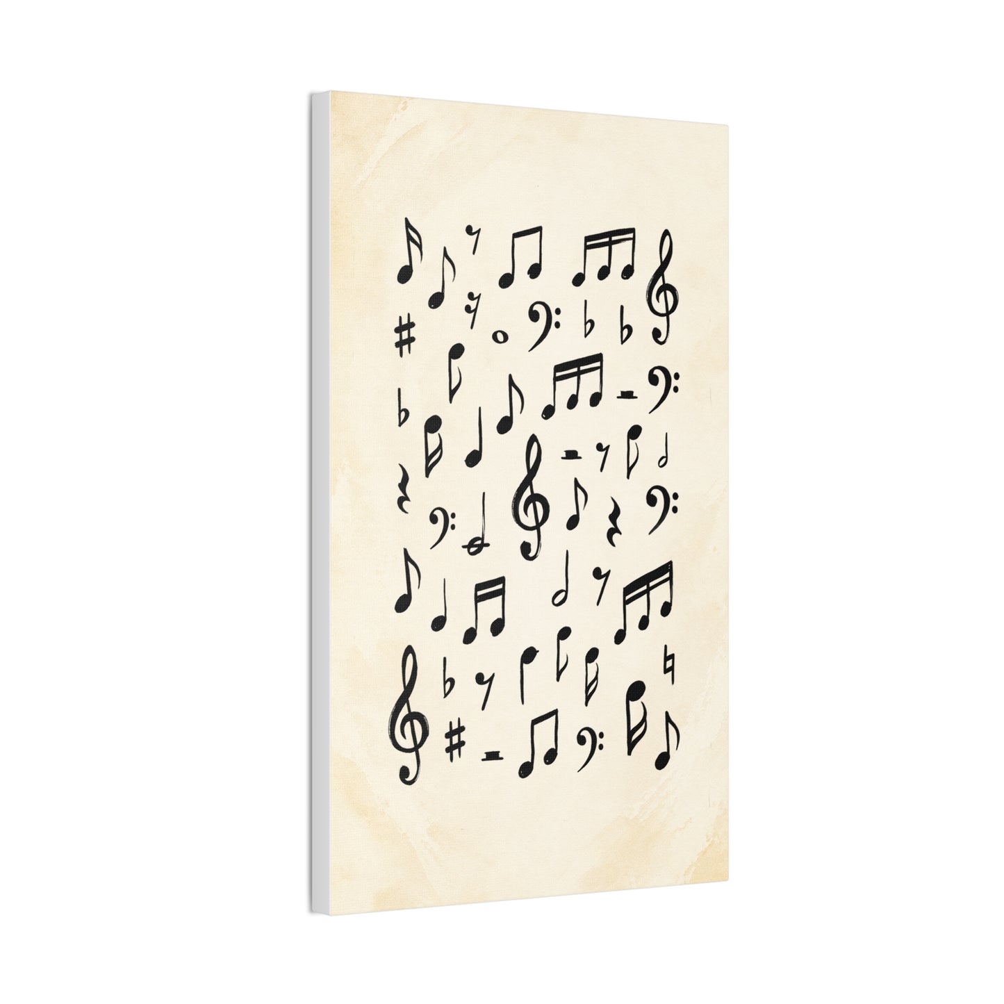 Music Notes Canvas Print — Vintage Sheet Music Wall Art (Stretched 0.75")