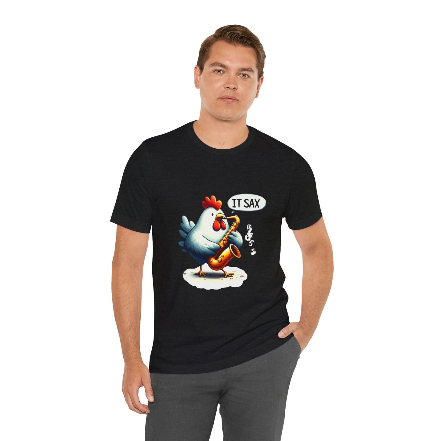 "It Sax" Funny Chicken Saxophone T-Shirt