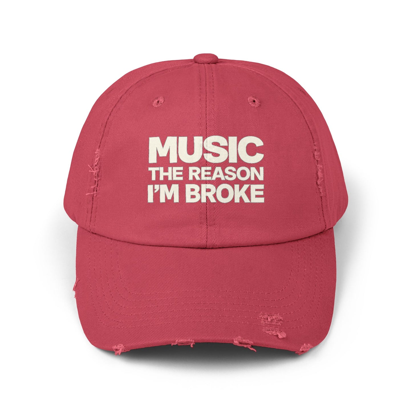 Music The Reason I'm Broke Distressed Dad Hat