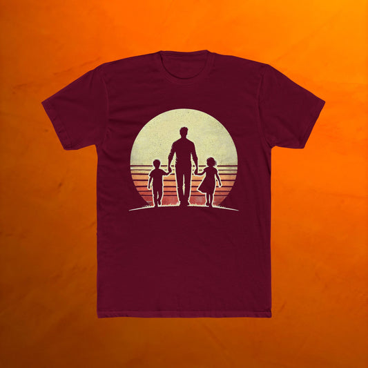 Dad & Kids Sunset Silhouette Tee – A Timeless Father’s Day Gift