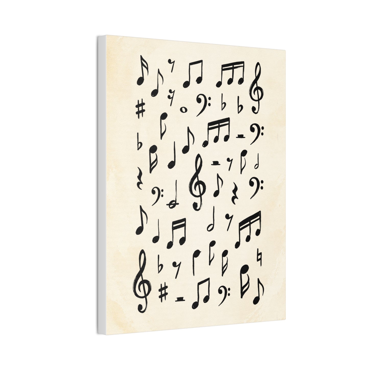 Music Notes Canvas Print — Vintage Sheet Music Wall Art (Stretched 0.75")