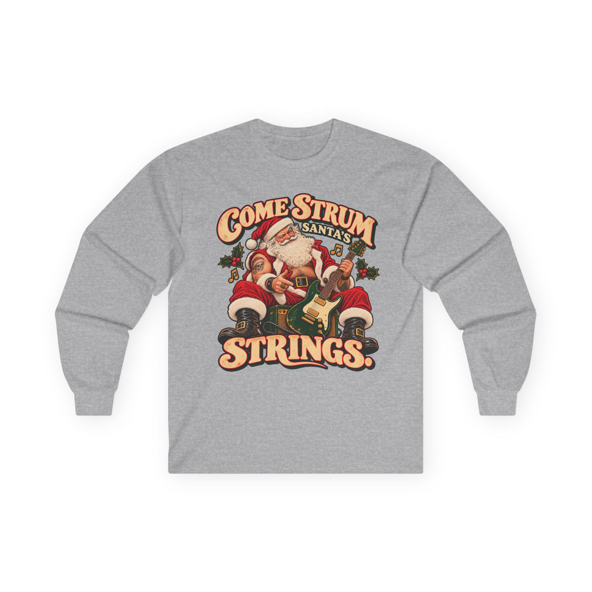 Come Strum Santa’s Strings | Christmas Long Sleeve Tee