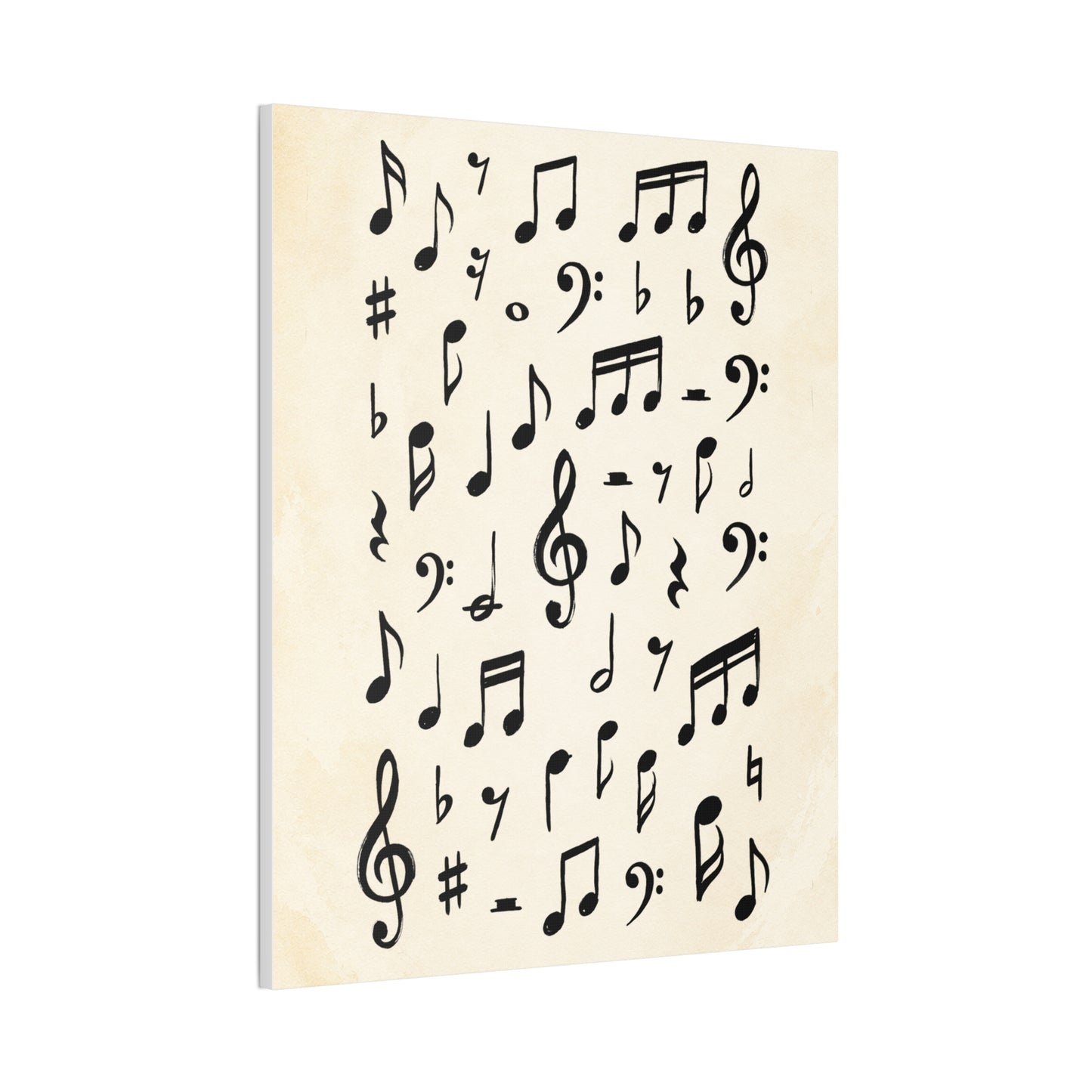 Music Notes Canvas Print — Vintage Sheet Music Wall Art (Stretched 0.75")