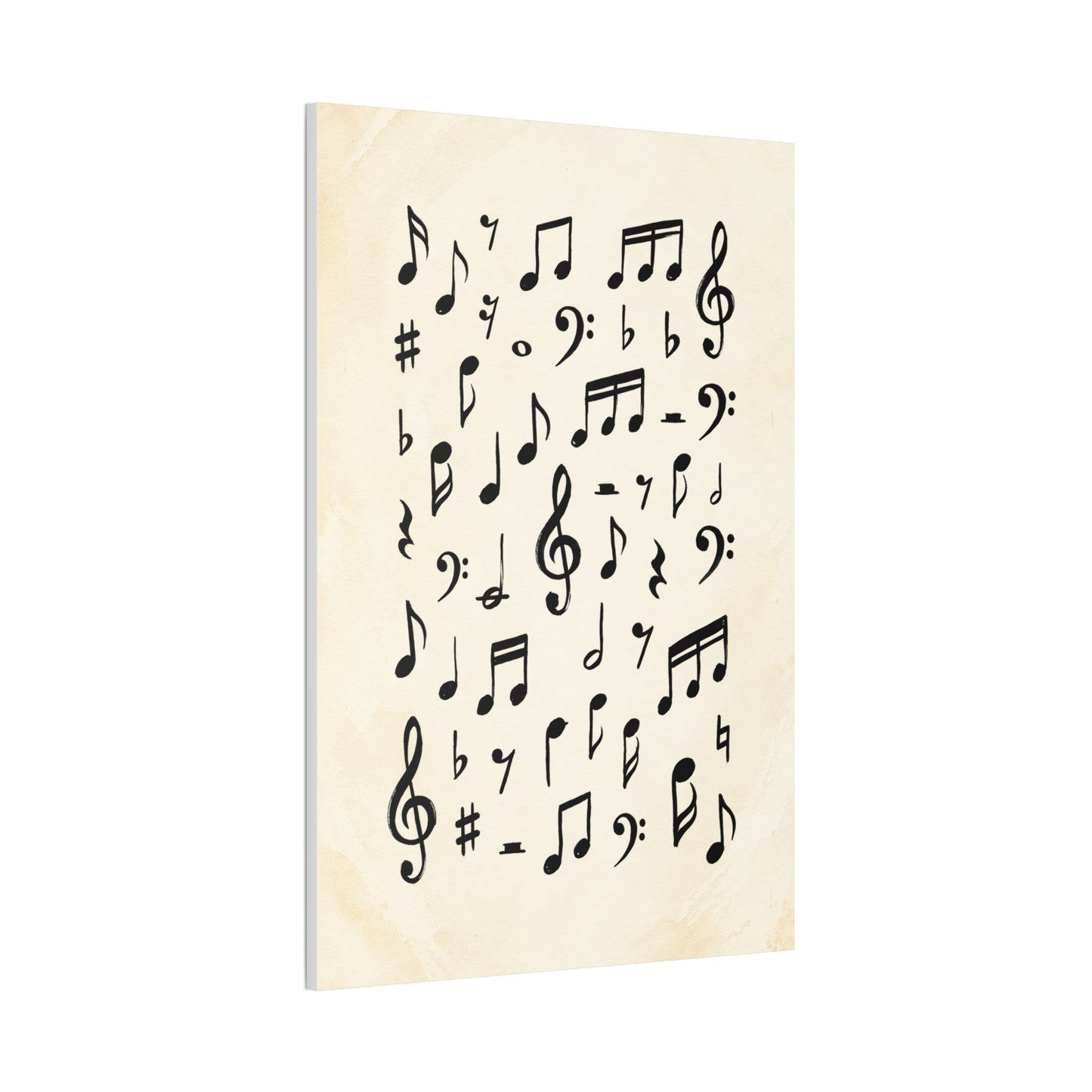 Music Notes Canvas Print — Vintage Sheet Music Wall Art (Stretched 0.75")