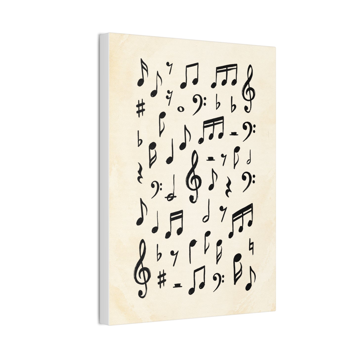 Music Notes Canvas Print — Vintage Sheet Music Wall Art (Stretched 0.75")