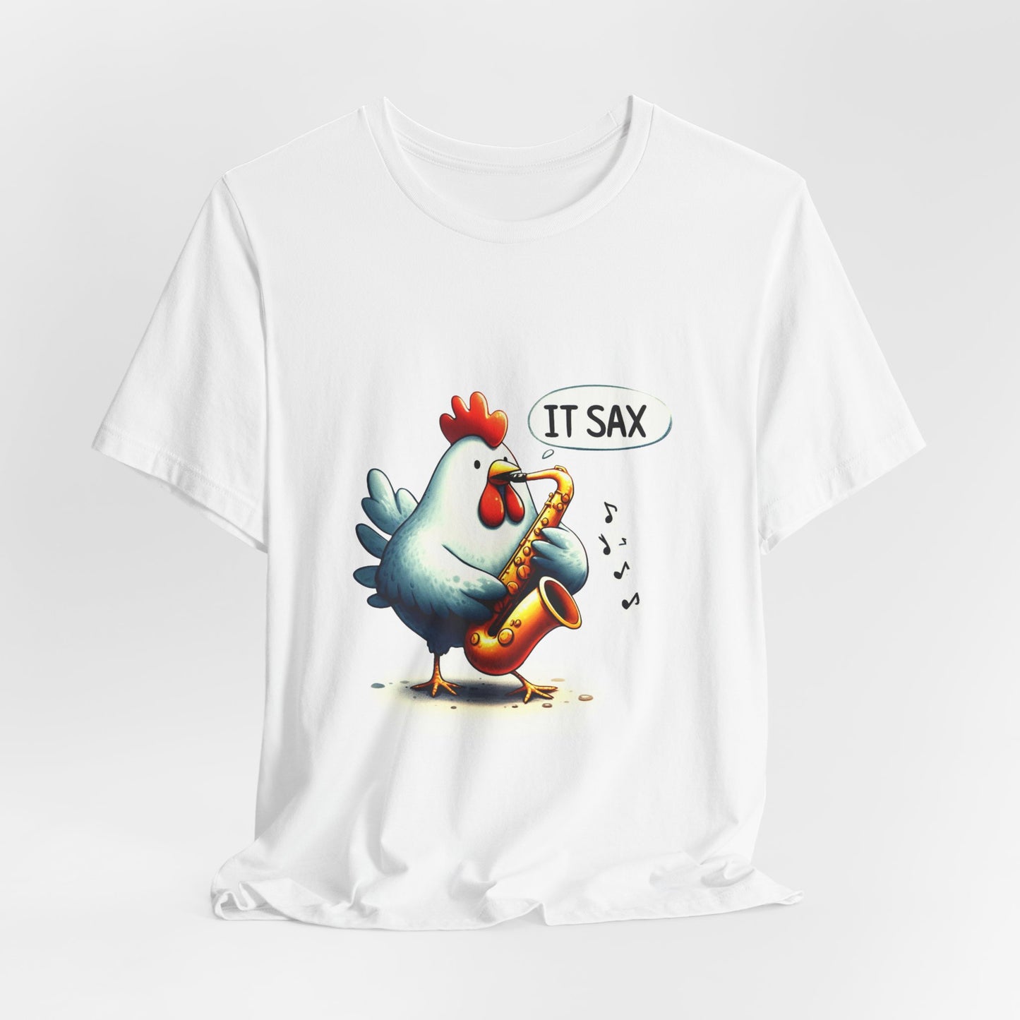 "It Sax" Funny Chicken Saxophone T-Shirt