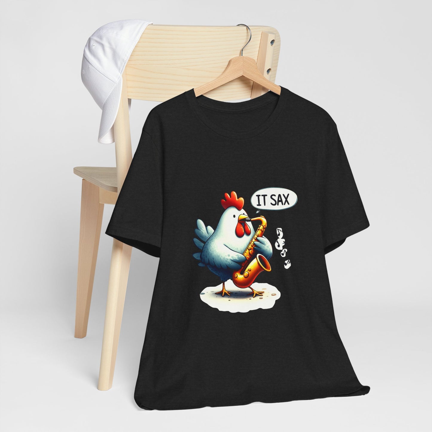 "It Sax" Funny Chicken Saxophone T-Shirt
