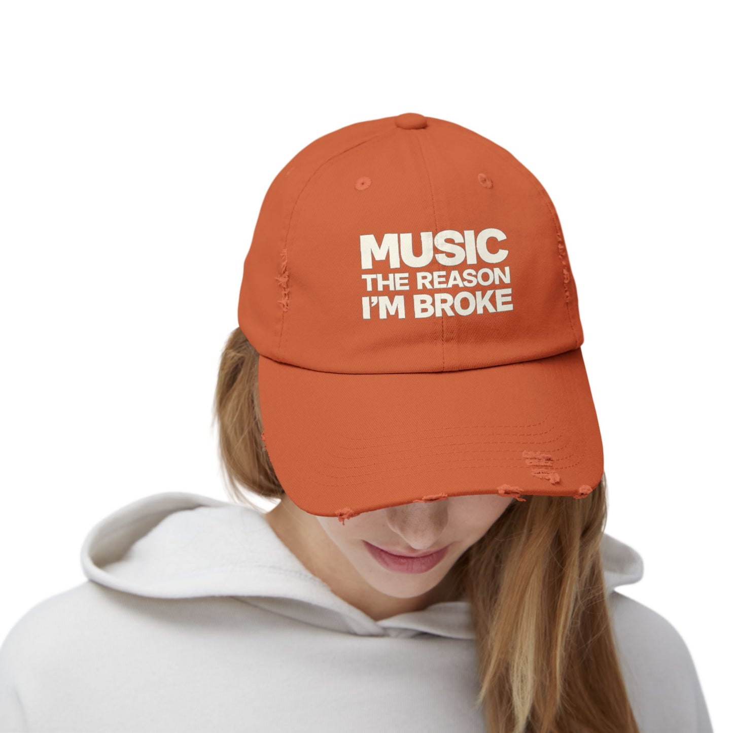 Music The Reason I'm Broke Distressed Dad Hat