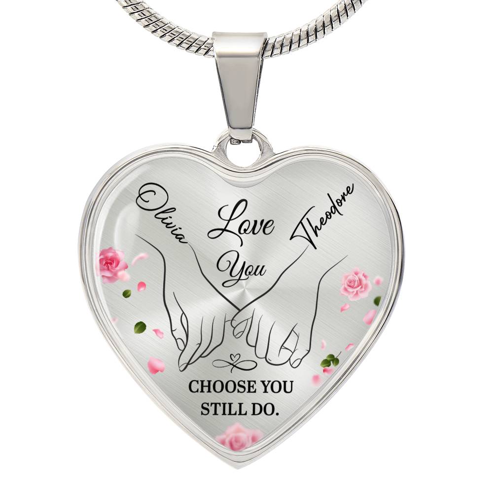 Two Names, One Heart – Heart Necklace for Couples